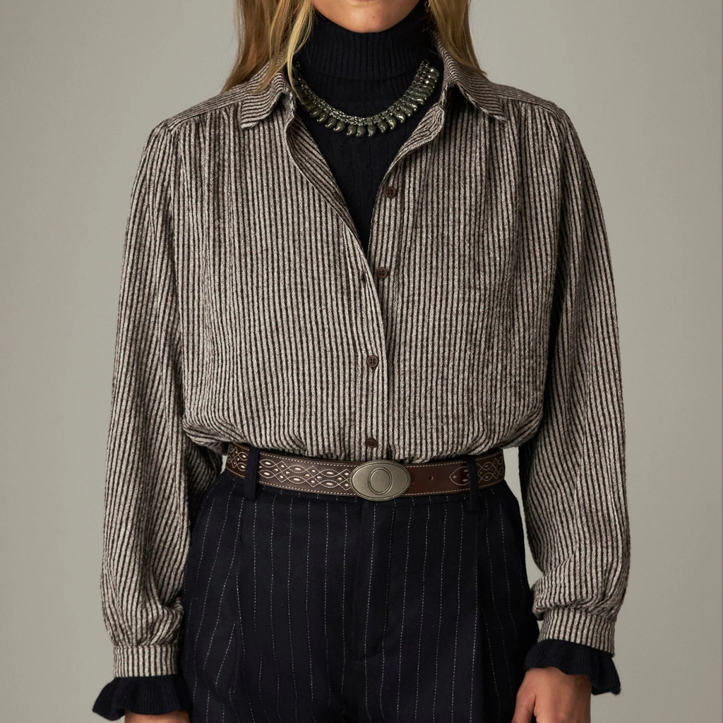 Claude Shirt – Coffee Stripes