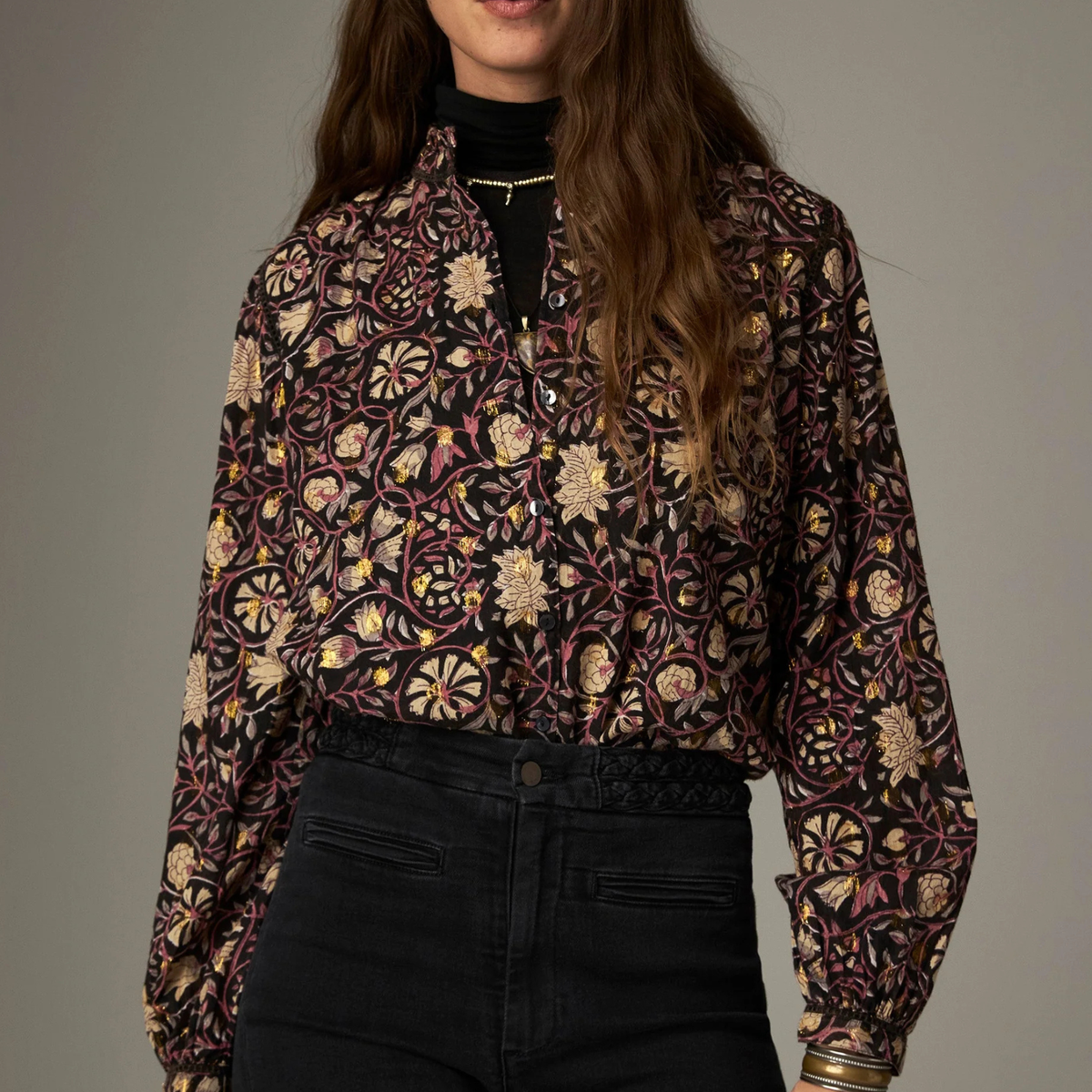Geraldine Blouse – Ruby Noir