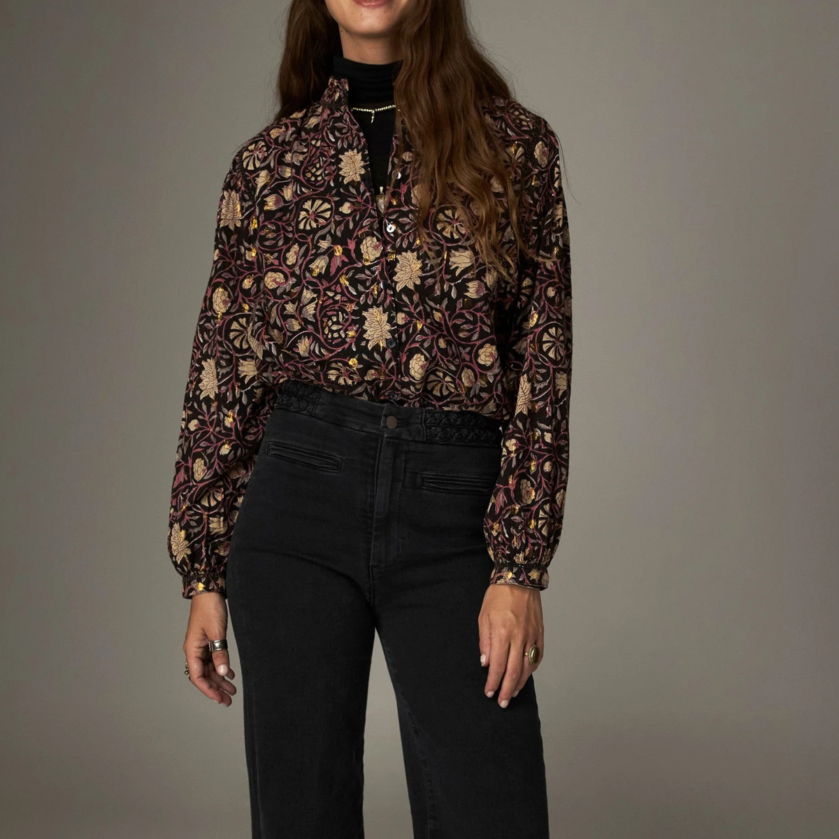 Geraldine Blouse – Ruby Noir