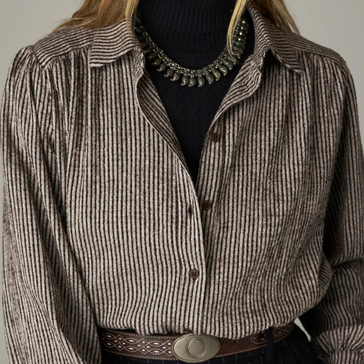 Claude Shirt – Coffee Stripes