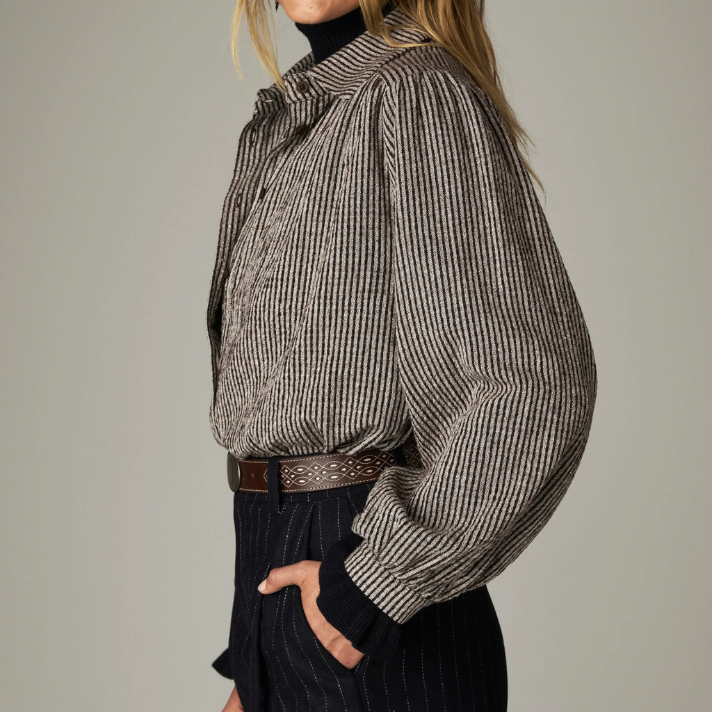 Claude Shirt – Coffee Stripes