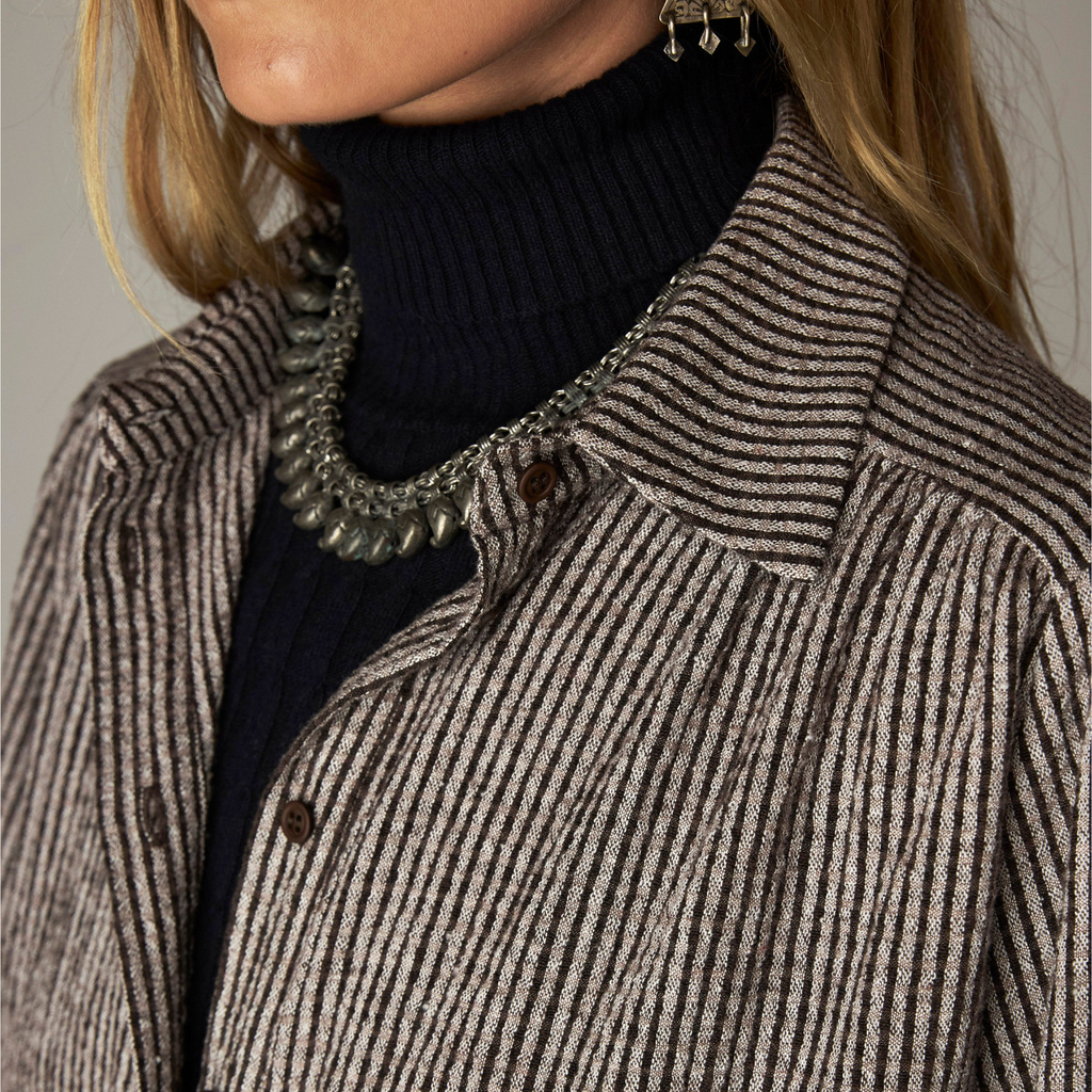 Claude Shirt – Coffee Stripes